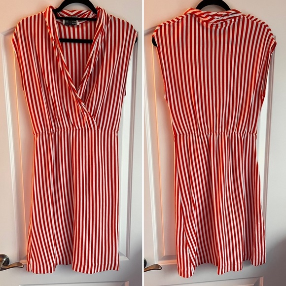 Anthropologie Saturday Sunday Orange/White Striped Dress, Size Small - Picture 7 of 7